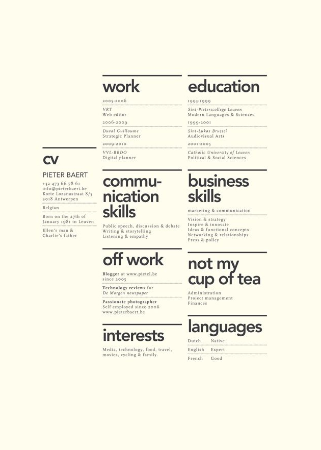 12 brilliant cv designs that you u0026 39 ll want to steal